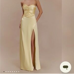 Meshki Strapless Yellow Dress